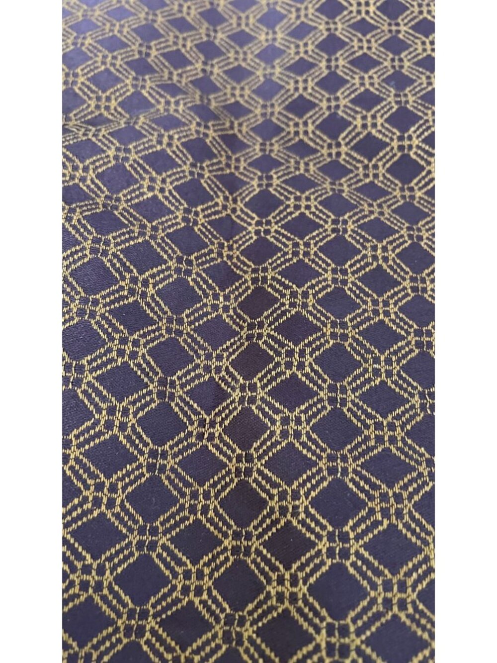 Luxury Burgundy Woven Fabric With Gold Geometric Pattern - Picture 2 of 2